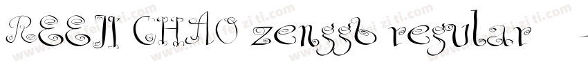 REEJI CHAO zenggb regular字体下载字体转换